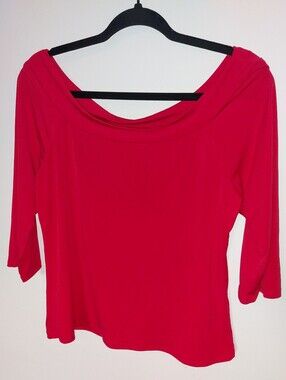 Women’s Red Boatneck Top Lolita & Pepito / Chandail Lolita & Pepito Large